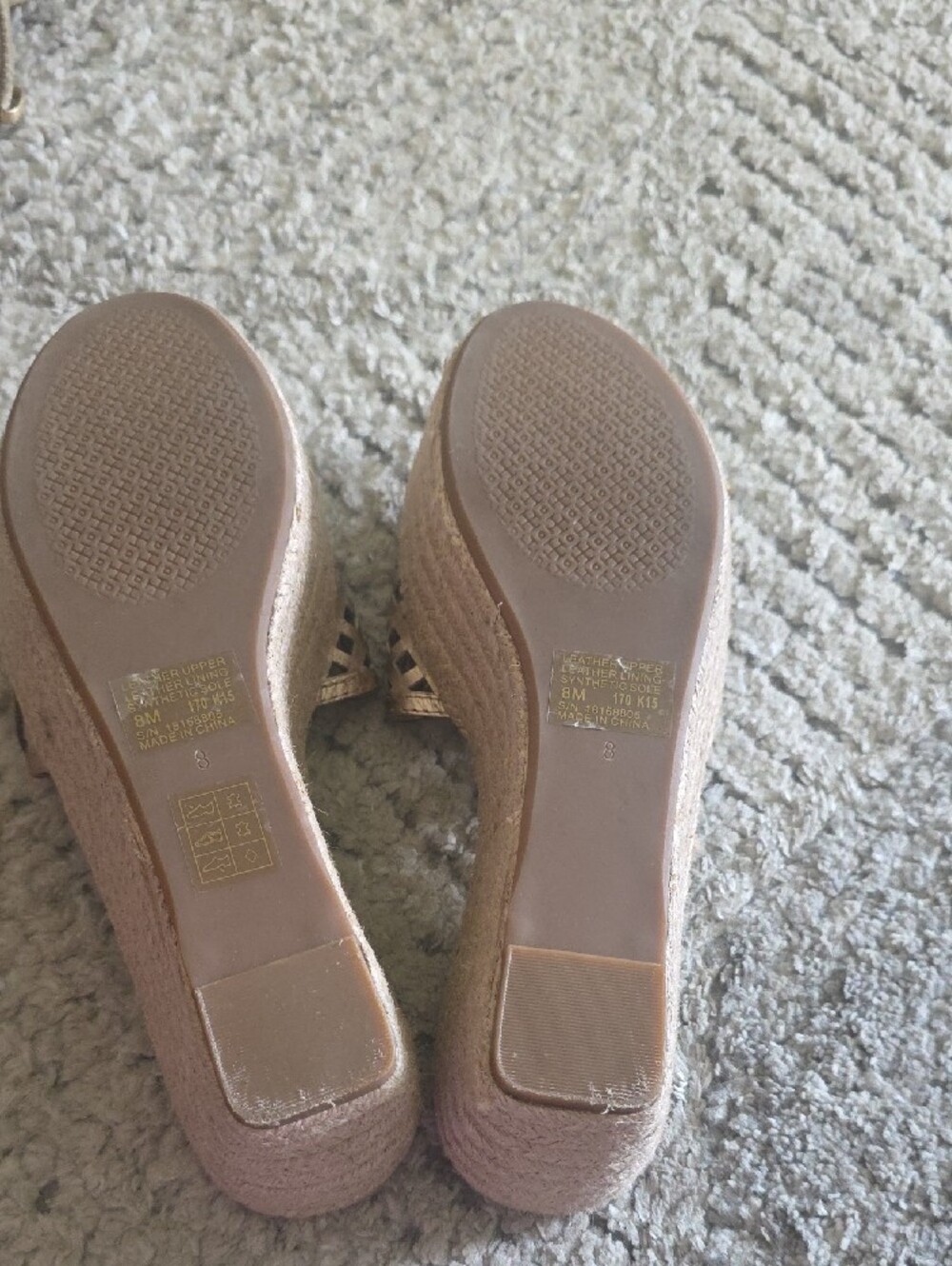 Tory Burch Rose Gold Laser-Cut Slide Mules - Picture 4 of 5